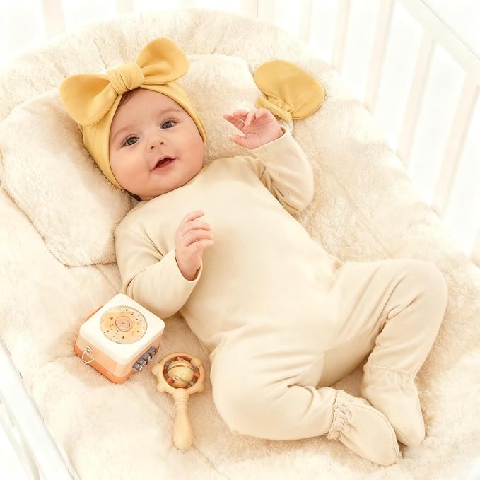 LIDHAY 4PCS Newborn Baby Hospital Hats Beanie Bow Infant Caps Cotton Preemie - Image 5