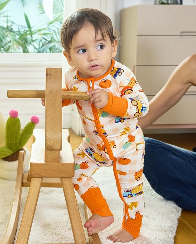 babee Reshinee Bamboo Viscose Baby Footie Pajama, Zipper Sleeper Boys Girls | - Image 4