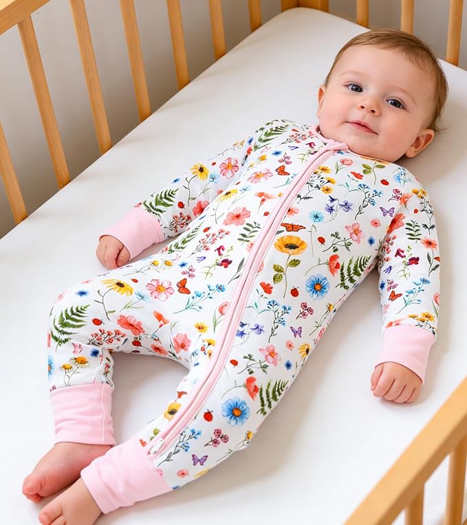 Baby Viscose of Bamboo Convertible Footie Pajamas - Image 2