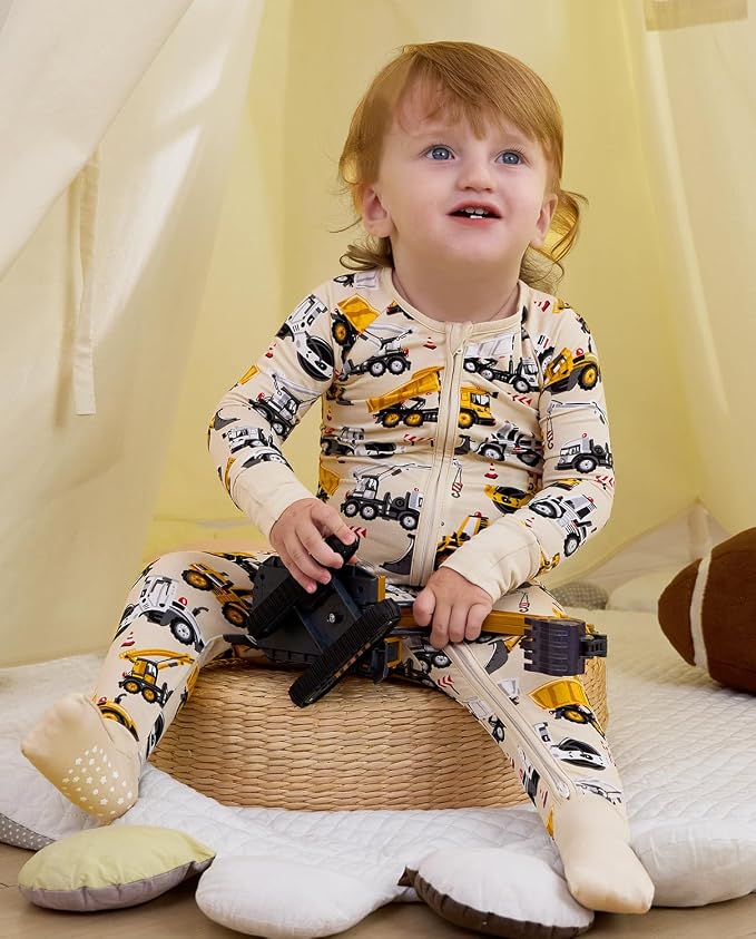 babee Reshinee Bamboo Viscose Baby Footie Pajama, Zipper Sleeper Boys Girls | - Image 8