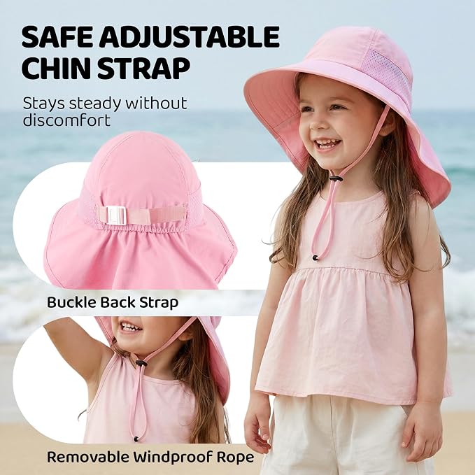 Baby Sun Hat with Neck Flap UPF 50+ - Image 4