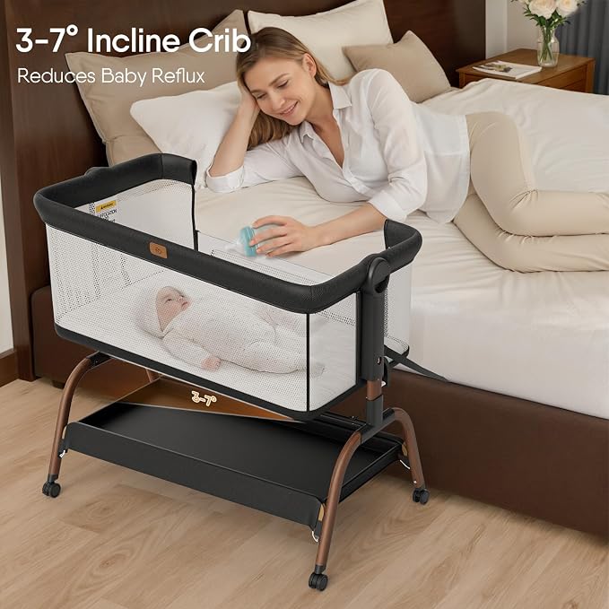 BabyBond Bassinet Bedside Crib, Stable and Secure Crib - Image 2
