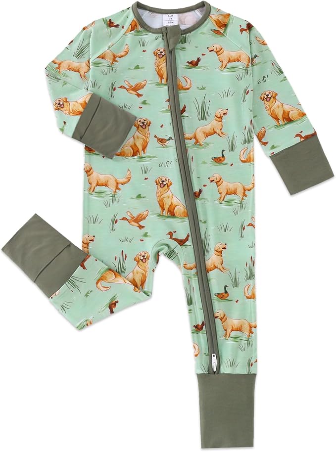 Baby Viscose of Bamboo Convertible Footie Pajamas by Cabahata
