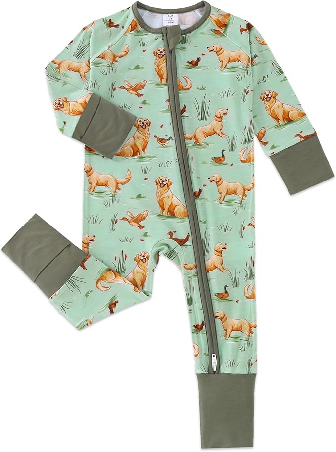 Baby Viscose of Bamboo Convertible Footie Pajamas by Cabahata