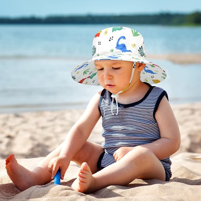Sarfel Baby Sun Hat Summer Baby Boy Hats UPF 50+ Sun Protection Toddler Hat - Image 3