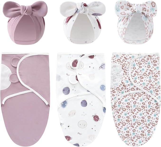 3-Pack Baby Swaddles for Newborns by Exemaba