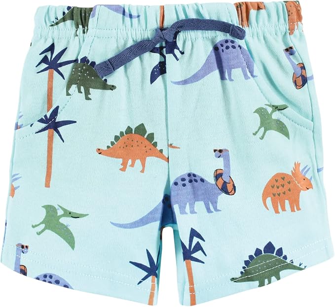 Hudson Baby Unisex Baby Cotton Bodysuit, Shorts and Shoe Set - Image 4