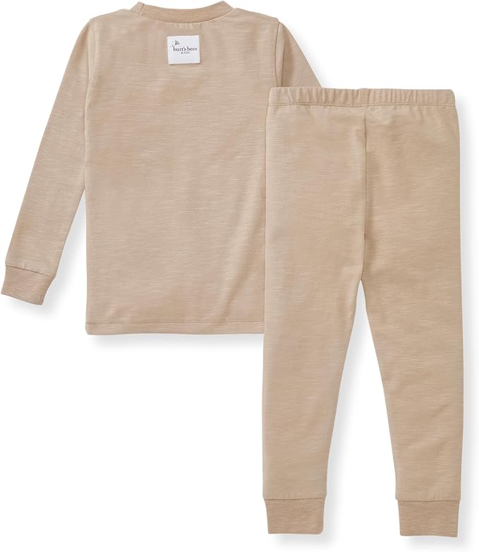 Burt's Bees Baby Unisex Baby Honeysoft Pajamas, Tee and Pant 2-Piece PJ Set - Image 2