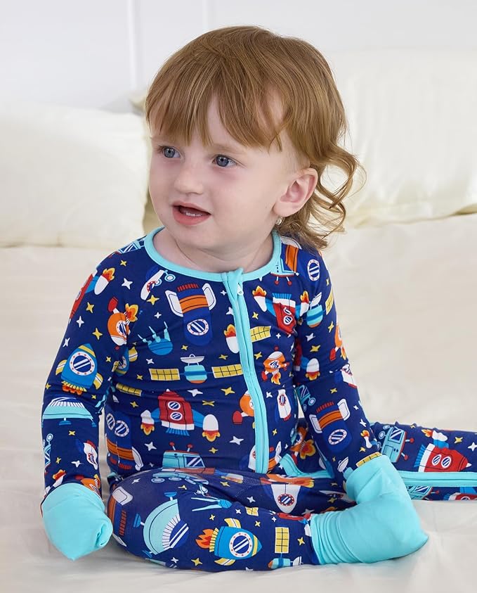 babee Reshinee Bamboo Viscose Baby Footie Pajama, Zipper Sleeper Boys Girls - Image 7
