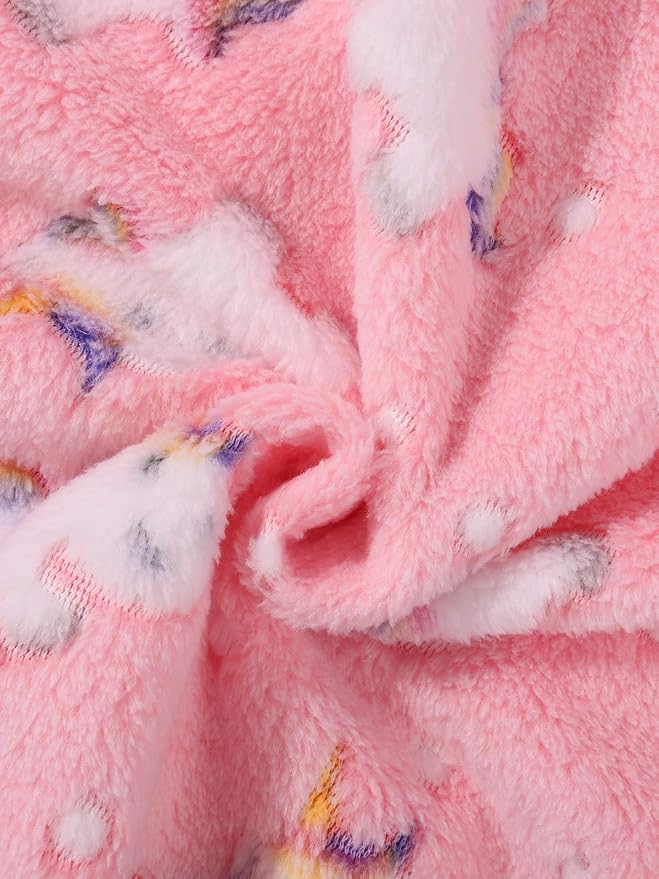 Toddler Baby Girl Fleece Jackets Fall Clothes Hooded Zip Fuzzy Coats - Image 4