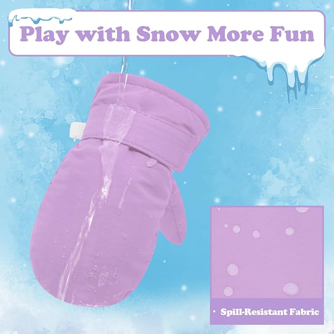 Sarfel Toddler Mittens Waterproof Toddler Gloves Baby Winter Mittens Toddler - Image 2