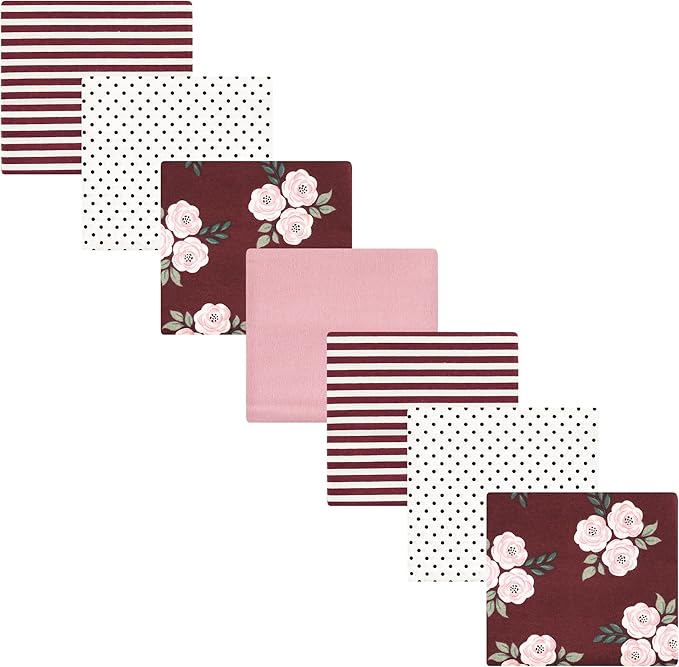 Little Treasure Hudson Baby Cotton Poly Flannel Receiving Blankets Multipack by HudsonBaby