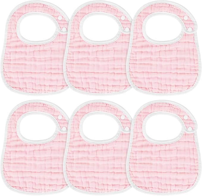 Accmor Muslin Baby Bibs, 6 Pack Soft Cotton Baby Bandana Drool Bibs by Accmor