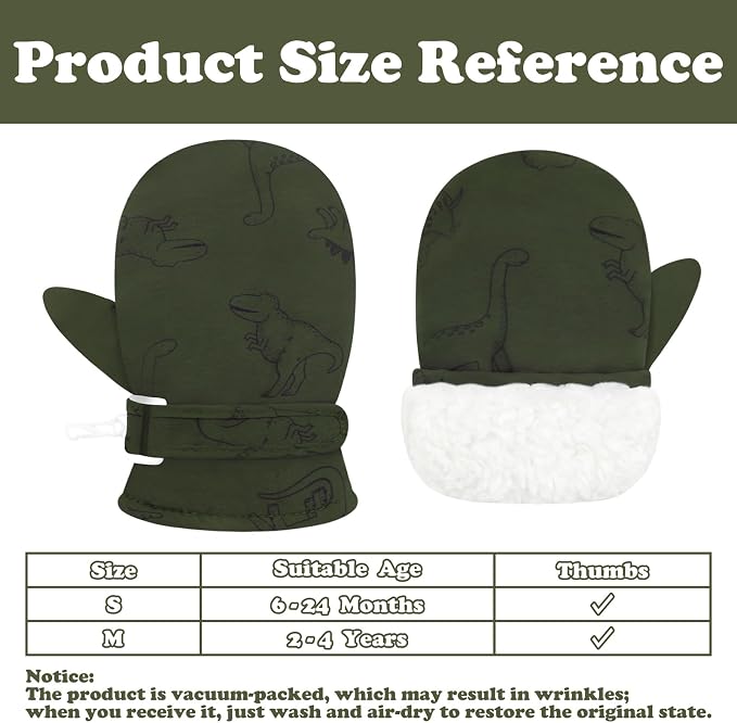 Sarfel Toddler Mittens Waterproof Toddler Gloves Baby Winter Mittens Toddler - Image 6