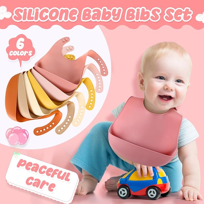 Mepase Silicone Bibs for Baby Waterproof Silicone Bib | Soft Food-grade Material - Image 4