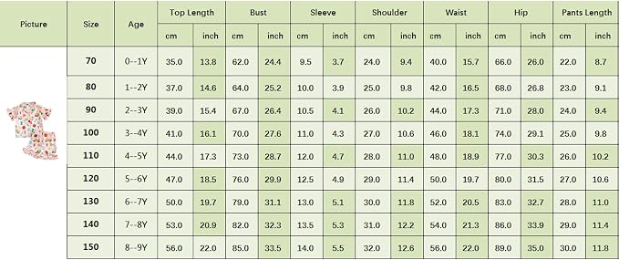 Kuriozud Toddler Baby Girl Pajamas Set Summer Floral Short Sleeve Button Down - Image 9