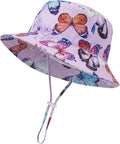 Baby Sun Hat Kids Summer Sun Protection Toddler Bucket Hat Wide Brim Adjustable by HONGTEYA