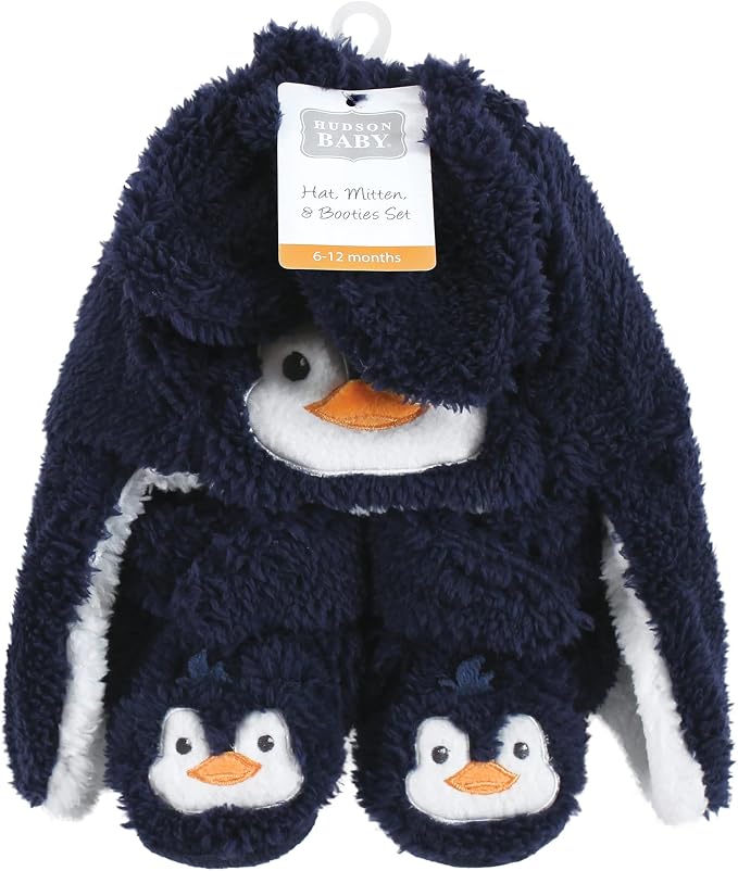 Hudson Baby Baby Hudson Baby Unisex Baby Trapper Hat, Mitten and Bootie Set - Image 2