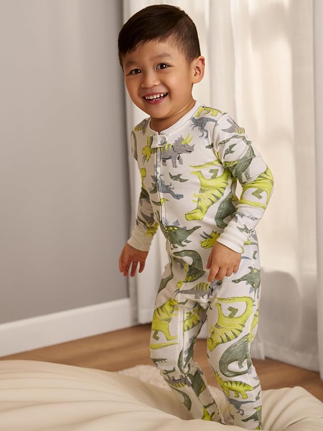Simple Joys by Carter's Babys' 3 pack Snug Fit Footless Cotton Pajamas - Image 3