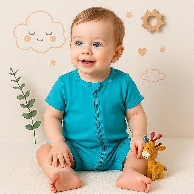 OPAWO Bamboo Sleepers for Baby Boy Pajamas Bamboo Pajamas Baby Romper 0-24M | 2 - Image 2