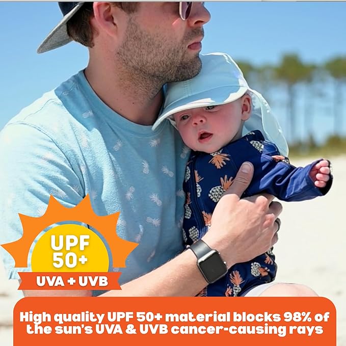 SwimZip Sun Hat with Neck Flap | UPF 50+ Protection - Image 3