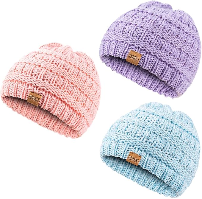 REDESS Baby Kids Winter Warm Hats, Infant Toddler Children Beanie Knit Cap by REDESS