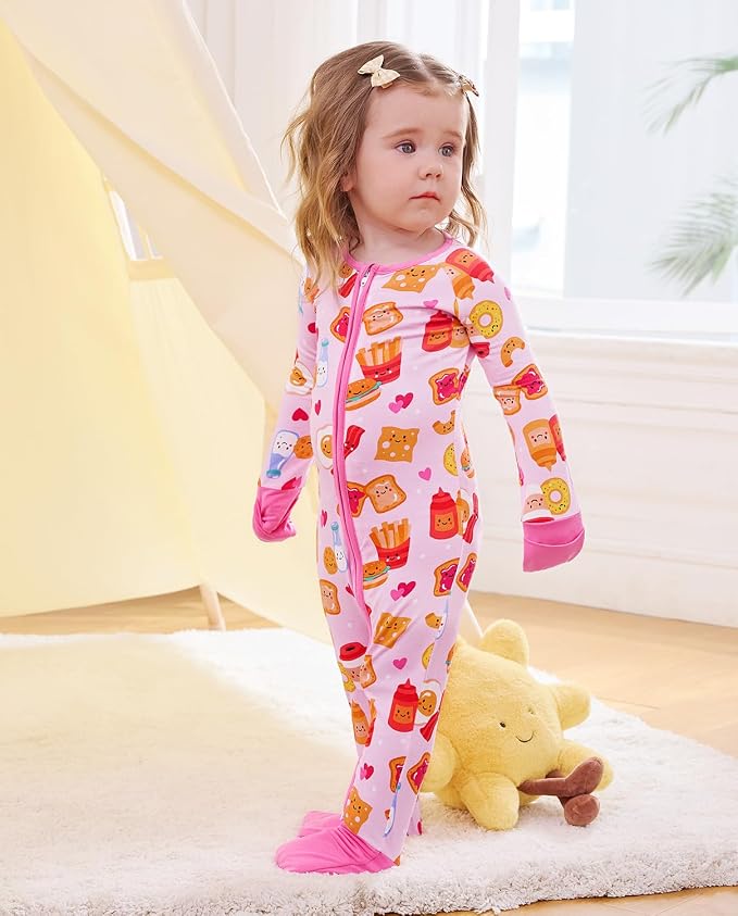 babee Reshinee Viscose derived from bamboo Baby Pajamas Convertible Footie - Image 8