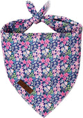 Lionet Paws Spring Summer Dog Bandana Washable Cotton Blue Handkerchief Scarf by lionetpaws