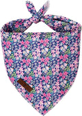 Lionet Paws Spring Summer Dog Bandana Washable Cotton Blue Handkerchief Scarf by lionetpaws