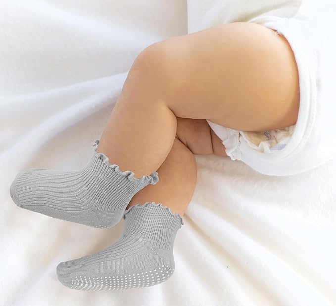 Girls Ruffle Socks Non-Slip Ankle Socks - Image 6