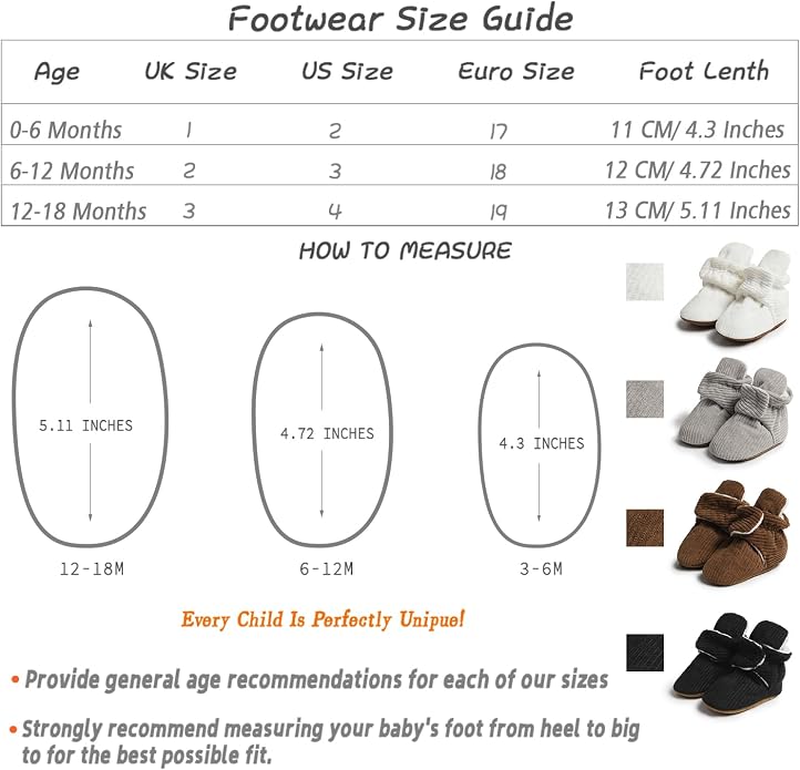 Sawimlgy Newborn Infant Baby Girl Boy Cotton Booties Stay On Sock Slippers Soft - Image 6