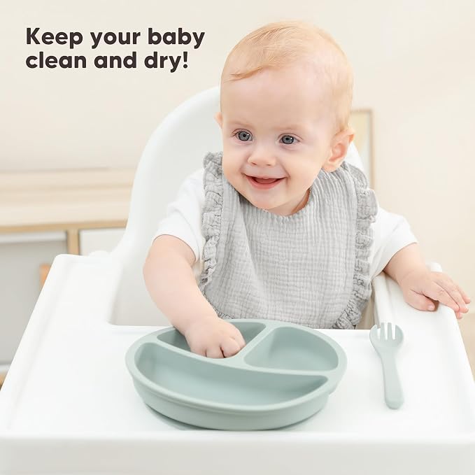 Bearmoss 8 Pack Muslin Baby Bibs - Image 2