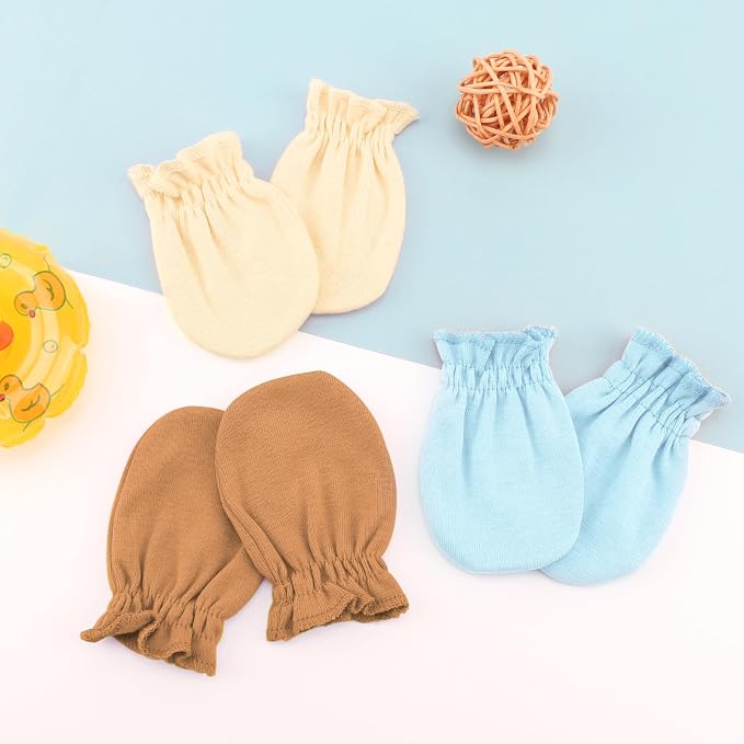 BQUBO 12 Pairs Baby Mittens Newborn Infant Mittens No Scratch Cotton Elastic - Image 5