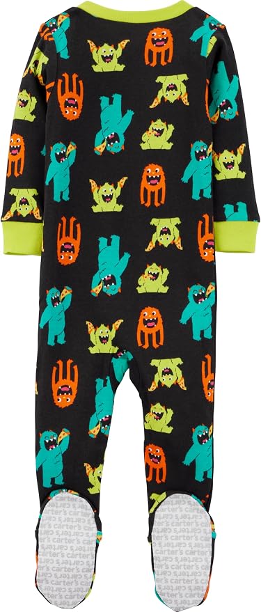 Simple Joys by Carter's Baby Boys 3 pack Snug Fit Footed Cotton Pajamas - Image 2