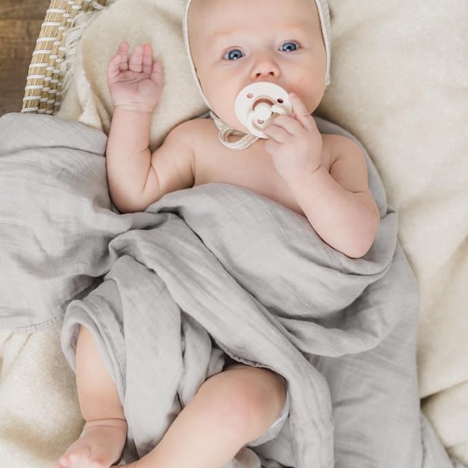 Ali+Oli Muslin Swaddle Blanket for Baby Large 47" x 47" Soft Rayon Made from - Image 3