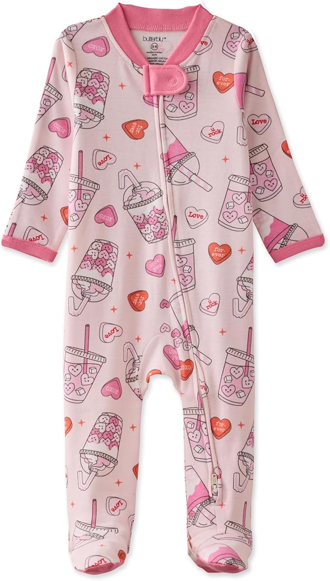 Butterblu Scout Sleep & Play 100% Organic Cotton Footed Zip Front PJs | GOTS by Butterblu