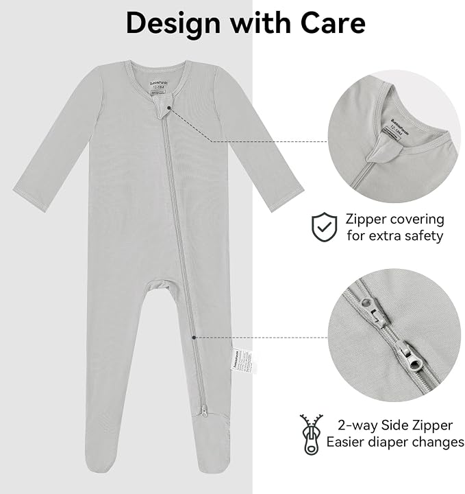 Okayinn BubblePanda Rayon Made From Bamboo Baby Pajamas Long Sleeve Months - Image 2