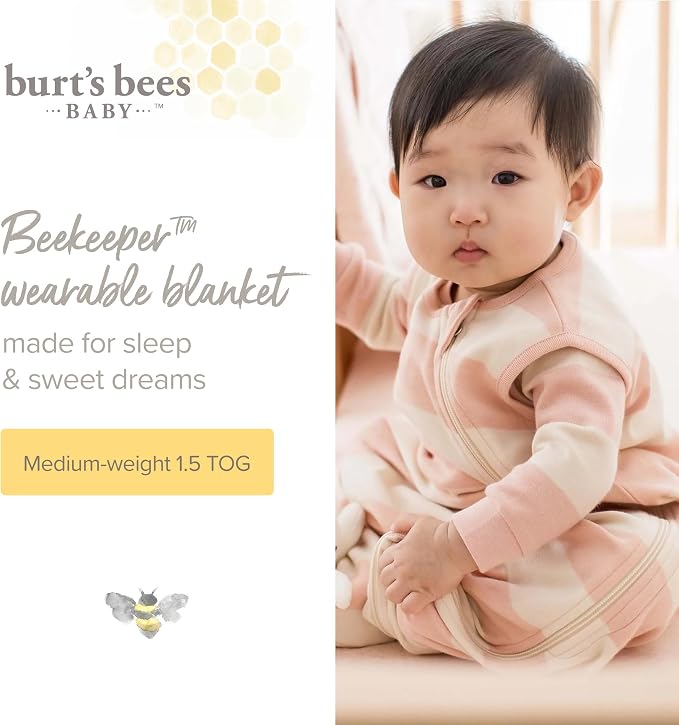 Burt's Bees Baby Baby Organic Beekeeper Infant Wearable Blanket, Unisex Swaddle - Image 2