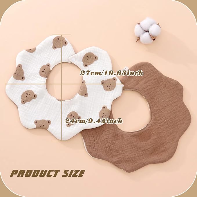 Organic Cotton Muslin Baby Bibs - Image 5