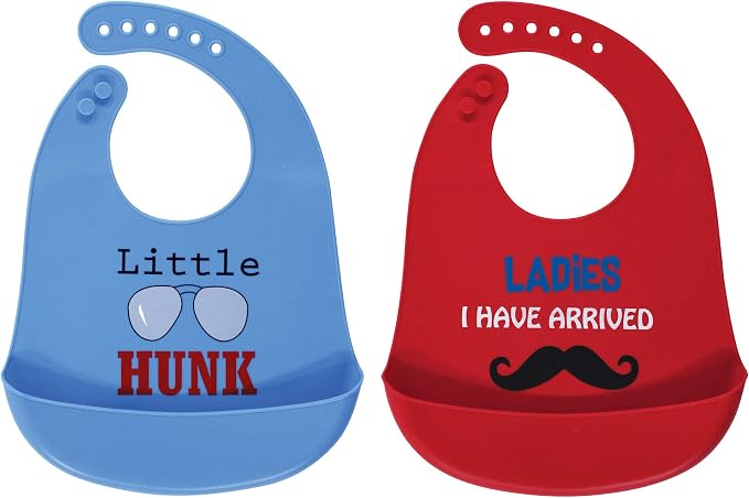 Luvable Friends Unisex Baby Silicone Bibs by Luvable+Friends