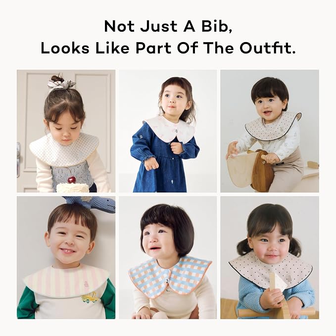 Konny Baby Bib 3/5/7-Pack Set, 360 ​​° Rotate, Soft and Absorbent Drooling - Image 5