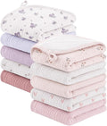 Bearmoss 10 Pack Muslin Burp Cloths, Soft Absorbent Baby Burping Cloths by Bearmoss