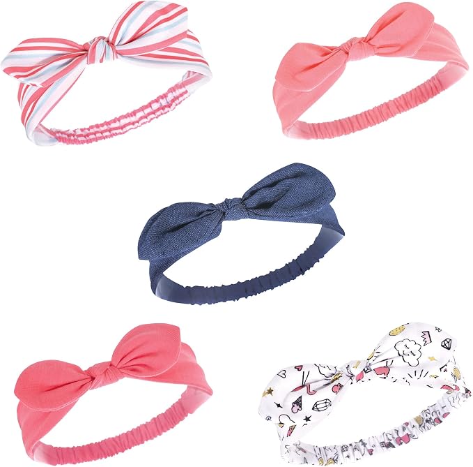 Hudson Baby Cotton and Synthetic Headbands, Size 0-24 Months by HudsonBaby