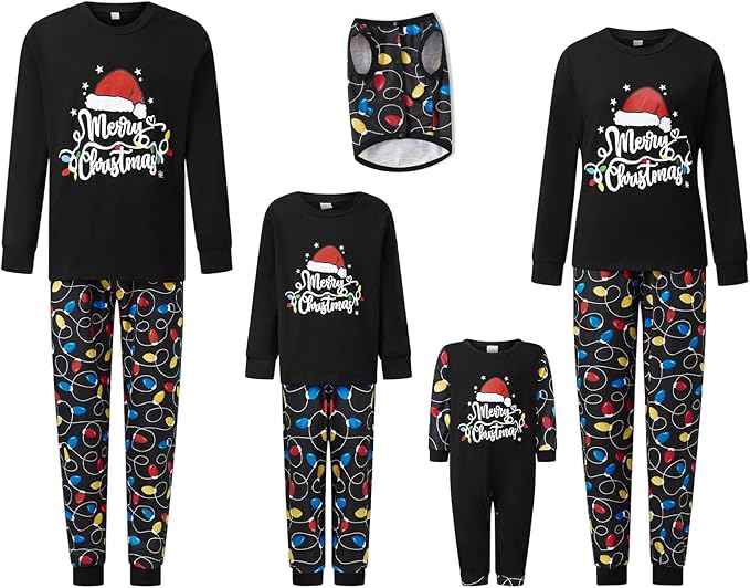 Awoscut Family Christmas Pajamas Matching Pajamas for Family, Xmas PJs Sets Holiday Sleepwear