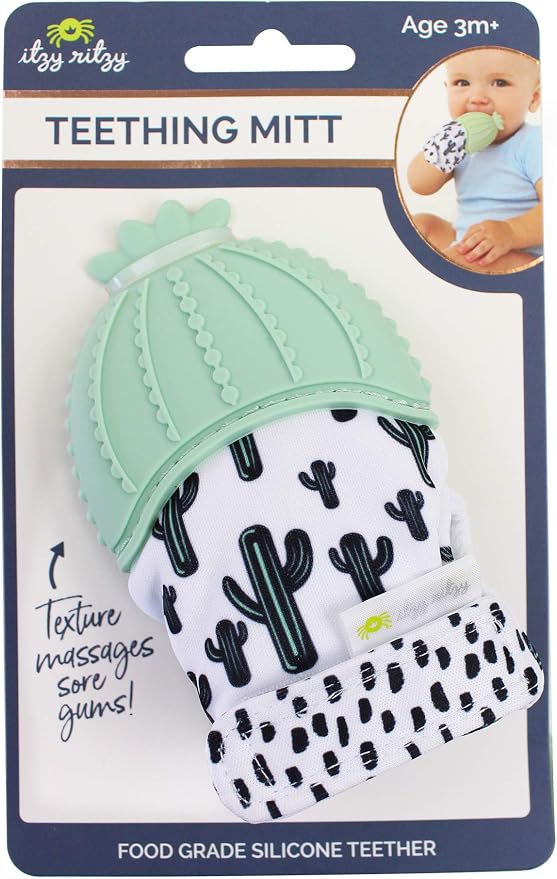 Itzy Ritzy Silicone Teething Mitt, Soothing Infant Teething Mitten - Image 2