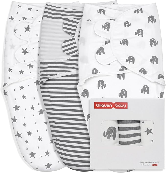 GLLQUEN BABY Swaddles for Newborns 3-6 Months, Adjustable & Easy Fastener | by GLLQUENBABY
