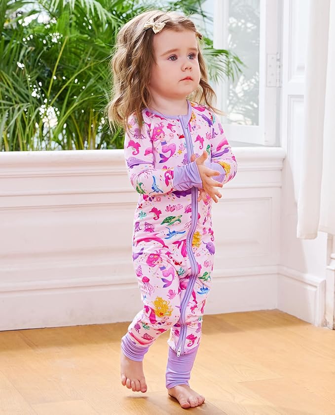 babee Reshinee Viscose derived from bamboo Baby Pajamas Convertible Footie - Image 8