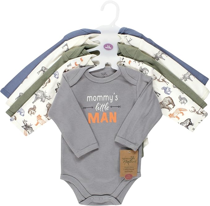 Touched by Nature Unisex Baby Organic Cotton Long-Sleeve Bodysuits - Image 2