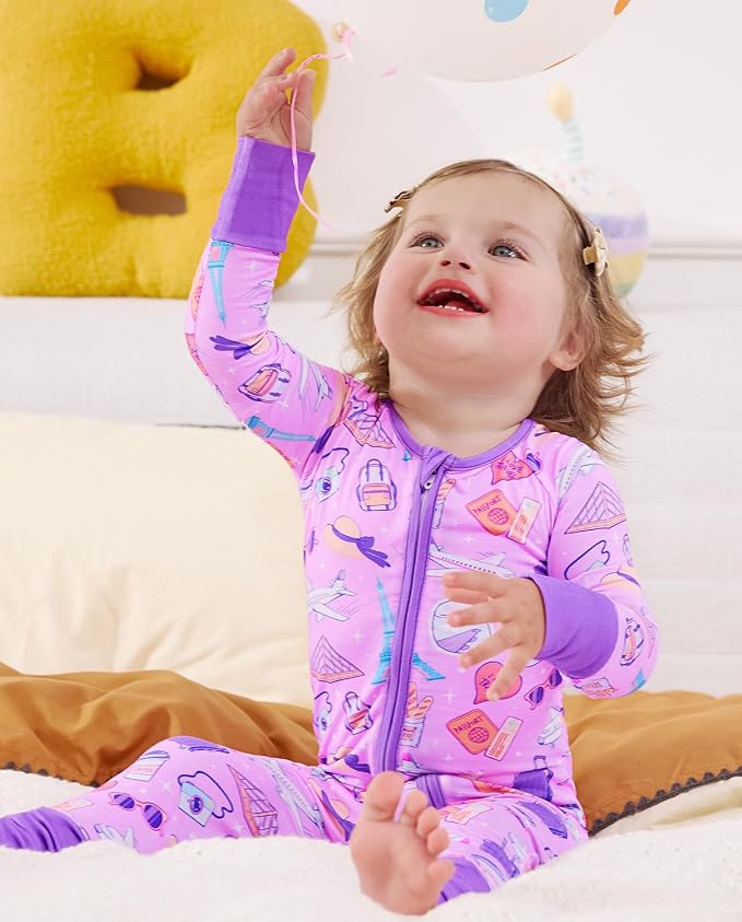 babee Reshinee Viscose derived from bamboo Baby Pajamas Convertible Footie - Image 8