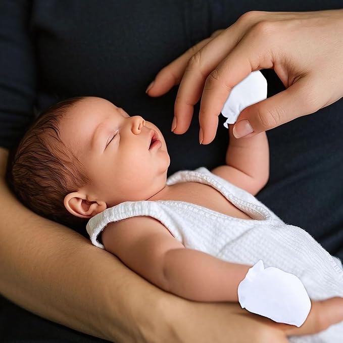 Baby Mittens 0-6 Months No Scratch 100% Cotton Gloves - Image 5